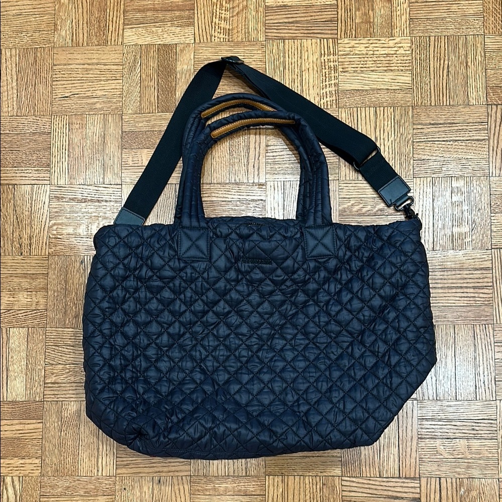MZ Wallace Black Quilted Tote Bag - bucket bag